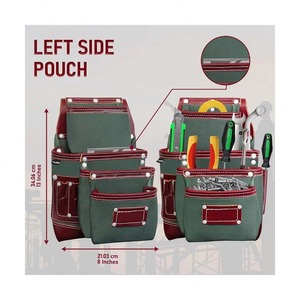 Find similar icon Custom OEM Service Latest Design Reusable Leather Tool Belt Customized Logo Genuine Leather Tool Bag - Product Image 6