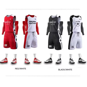 Conjunto de Camiseta de Baloncesto Super Royals, Negro y Rojo, Sublimada, Absorbente de Humedad, Unisex, para Adultos, 100% Poliéster, Sin Mangas - Product Image 5