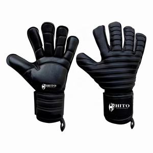 Latest Design <b>Goalkeeper</b> <b>Gloves</b> German Latex Backhand Silicon Inject Roll Finger Cut Attached Strap Customiedzed Design - Product Image 1