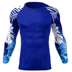 Fitness Rash Guard Long Sleeve Compression Shirt High Elasticity Workout Top Training Wear USA - Product Image 1
