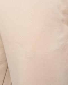 Pantalon de survêtement en coton beige pour homme, taille élastique, décontracté, avec poches latérales, tricoté mi-lourd - Product Image 5