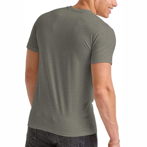 Camisetas Lisas al por Mayor, con Logotipo OEM, de Seda/Algodón, Talla Americana, Cuello Redondo, para Hombre, de Alta Calidad, Impresión Personalizada, Secado Rápido y Transpirables - Product Image 2