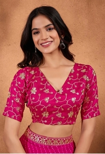 Sari Tradicional KV de Rayón Georgette con Estampado Bandhani para Fiestas y Eventos - Product Image 5