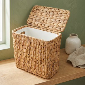 Hot Sales Natural Water Hyacinth Durable Multifunction Eco-friendly Laundry <b>Basket</b> <b>Rectangular</b> Large Size - Product Image 2