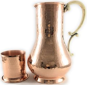 Meilleure vente de cruche d'eau en cuivre martelé avec poignée pour la maison, l'hôtel, le restaurant et la décoration de mariage - Product Image 6