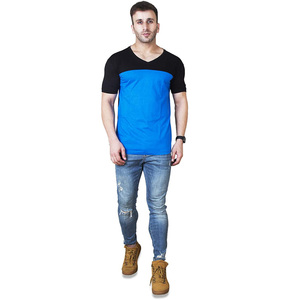 T-shirts à col rond en coton 100% personnalisés pour hommes, longueur longue, impression numérique pour garçons - Product Image 6