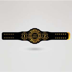 Custom Wrestling Championship <b>Belt</b> Black Strap <b>Gold</b> Metal Plates Sport Equipment Custom Championship <b>Belt</b>, Personalized Award - Product Image 1