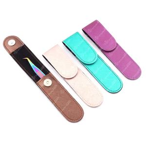 Meilleurs outils Pince à cils semi-incurvée en acier inoxydable de marque privée personnalisée Pointe pointue emballée dans une pochette d'une pièce - Product Image 5