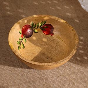 Wood Bowls-Minimalist Design Party Use Eco-Friendly & Microwave Safe Stackable <b>Dinnerware</b> - Product Image 3