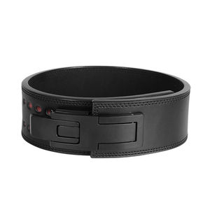 Custom Logo Fitness Spots Workout Training Gym Back Waist Cowhide Weightlifting Powerlifting Leather Weight Lifting Lever Belt - Product Image 2