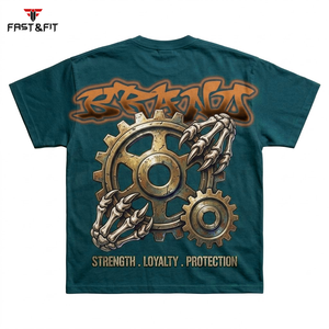 Camiseta de Moda Urbana Personalizada, Camiseta de Algodón con Lavado Ácido, Estampado en Serigrafía, Manga Corta, Camisetas para Hombre - Product Image 2