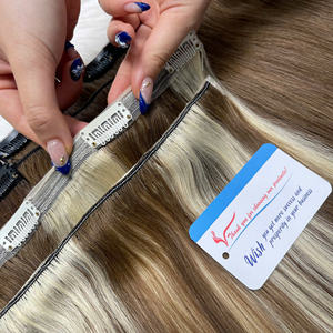 Extensions de cheveux humains vietnamiens de luxe Clip ins Pas d'enchevêtrement Pas de perte Expédition dans le monde entier Prix de gros - Product Image 1