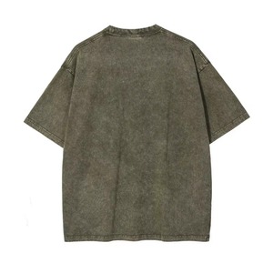 Wholesale Custom Heavyweight 250gsm Drop Shoulder Blank Oversized Street 100% Cotton Men's Acid Washed Vintage <b>TShirts</b> - Product Image 1