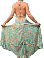 Robe longue d'été grande taille pour femme, style bohème décontracté, col en V, sans manches, à pois, à rayures, à motifs floraux et cachemire, pour le streetwear