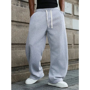 Pantalones de Hombre Estilo Jogging, Color Sólido, Corte Recto, Casuales, Otoño-Invierno, Nuevo Estilo con Felpa - Product Image 2