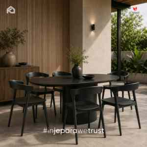 Silla de Comedor de Madera de Teca Sólida de Lujo, Impermeable, Estilo Nórdico Moderno, para Restaurante, Hotel, Patio, Jardín, Muebles de Comedor para Exteriores - Product Image 5