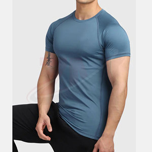Camiseta de compresión para hombre, ropa deportiva que absorbe la humedad, para gimnasio y rendimiento deportivo, camiseta deportiva de compresión para hombre - Product Image 3