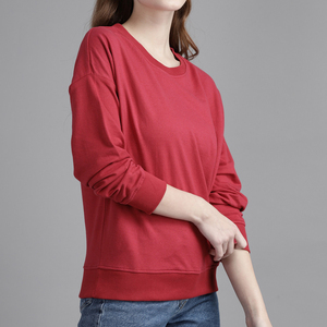 Nouveauté, vente directe d'usine, sweat-shirts pour femmes avec logo personnalisé, matière solide, sweat-shirts pour femmes en coton très vendus - Product Image 5