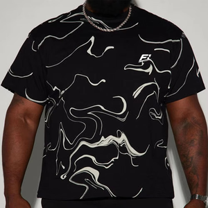 Camisetas de Hombre Estampadas al por Mayor, Cuello Redondo, Manga Corta, Diseño Abstracto, Suaves, Casuales, Personalizadas, de Moda, para Verano - Product Image 2