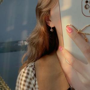 New Palace Lolita S925 Pure Silver <b>Fine</b> <b>Dangle</b> <b>Earrings</b> with Natural Pearl 11-10MM Round Special Texture - Product Image 3