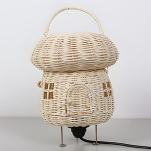 Baby Room Decor Cute Rattan Mushroom Night Light Table <b>Lamp</b> Wholesale Handmade Mush Room Shaped <b>Lamps</b> From Vietnam - Product Image 3