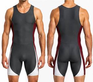 Unisex Rowing <b>Wetsuit</b> Singlet One Piece Black Red Color Blocked Sleeveless High Neck Front Eoin Winston Sports Sialkot Training - Product Image 2