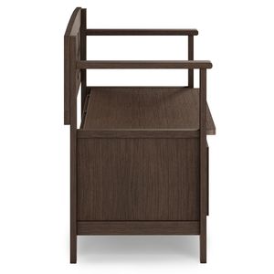 Amherst Farmhouse Brown <b>Entryway</b> Storage <b>Bench</b> Home Organization Essential - Product Image 4