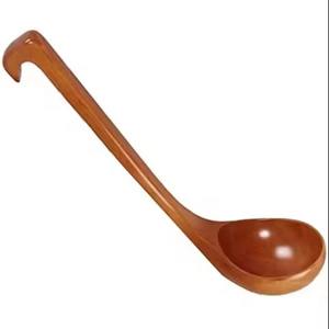 Cuillère de service en bois massif, ustensile de cuisine durable pour mélanger la sauce, le riz, le curry, la soupe, outil de cuisson parfait - Product Image 2
