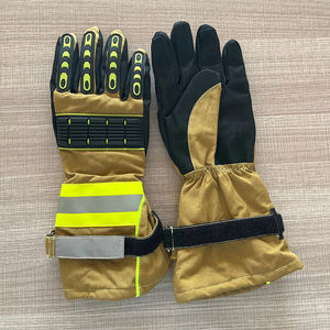 Guantes de Cuero Cortos para Bomberos, Guantes de Protección contra Incendios, Guantes de Seguridad para la Lucha Contra Incendios, Servicio OEM - Product Image 2
