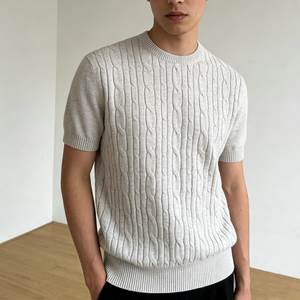 T-shirt pour homme en coton lourd, col rond, manches courtes, personnalisable avec logo et lettres, décontracté, 100 % coton - Product Image 6