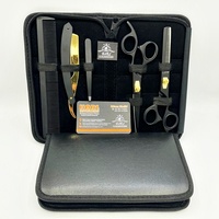 Ensemble de ciseaux de coupe de cheveux en acier inoxydable, kit pour désépaissir, salon de coiffure, sous étiquette privée, 6 pouces, 5 pièces