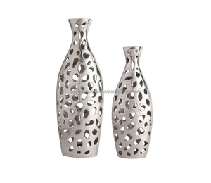 Azora Industries Nouveau design de luxe look fonte d'aluminium vase à fleurs articles pour vase à fleurs décor à la maison chambre bureau coin - Product Image 4