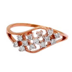 แหวนครบรอบสำหรับผู้หญิง ดีไซน์คลาสสิก ประดับเพชรคุณภาพสูงจาก Djewels ผลิตด้วยวิธี Lab Grown ตัวเรือนทองคำแท้ 14K ทรง Prong Set แบบ Brilliant Cut รับรองโดย IGI INGEMCO - Product Image 1