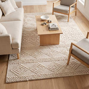 Handloom Cotton Bohemian <b>Rug</b> for Kitchen Drawing Room Kids Room Decor Rectangle Geometric Pattern Tufted <b>Boho</b> 8x10 Floor <b>Rug</b> - Product Image 2