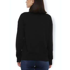 Sweat-shirt à col rond pour femme de haute qualité, écologique, anti-rides, en coton/spandex, couleur unie, taille oversize, OEM - Product Image 2