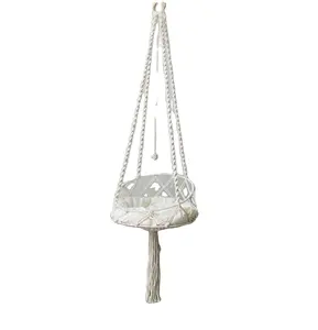 Wholesale Hot Selling Handmade Macrame Cat Hammock for Cats Hanging pet bed basket Hand woven cat swing bed