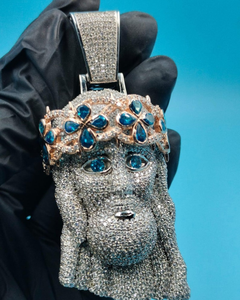 จี้พระเยซูชุบทองคำ 18K ประดับเพชรโมอิสซาไนต์สุดหรู ดีไซน์ฮิปฮอป เงินแท้ 925 ผ่านการทดสอบเพชร - Product Image 1