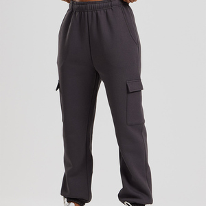 Latest Design Custom Logo Women's Comfortable Cargo Joggers Terry Fleece Women's Soft Touch Sweatpants Women's Pants & Trousers - Product Image 1