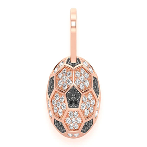 Pendentif Ballon de Football Iced Out Plaqué Or VVS Moissanite, Collier Hip Hop de Luxe pour Homme - Product Image 3