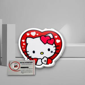 แผ่นต่อขนตาลายดอกไม้รูปหัวใจ Hello Kitty สำหรับวันวาเลนไทน์ รูปทรงสี่เหลี่ยมผืนผ้า ประดับเพชร เป็นมิตรกับสิ่งแวดล้อม รับผลิตแบรนด์ส่วนตัว - Product Image 1