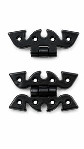 Charnière de porte noire traditionnelle en fonte, charnière papillon 70 mm - Product Image 2
