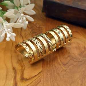 Vintage Golden Multi Band <b>Statement</b> <b>Ring</b> Adjustable Bohemian Tribal Wide <b>Ring</b> for Women, Fashion Jewelry Wholesale - Product Image 1