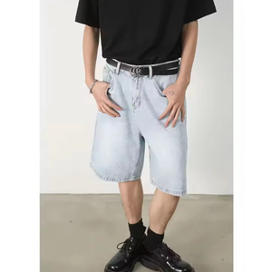 Custom Denim Jorts for Men Washed Jean Shorts Private Label Apparel Manufacturer - Product Image 2