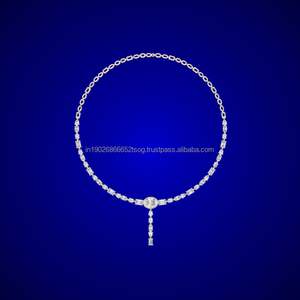 Moderno Minimal 925 Plata Nuevo collar de verano para mujer con collar de circón con lazo para dama - Product Image 3