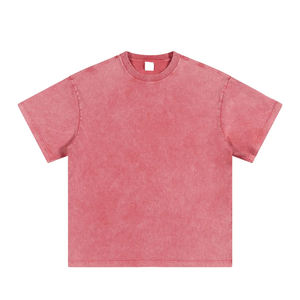 T-shirt graphique vintage délavé à l'acide pour homme, impression DTG personnalisée, logo, coupe oversize, 100 % coton, longueur courte - Product Image 3