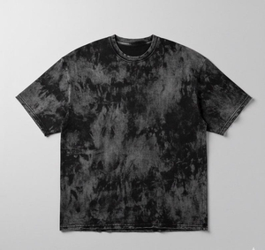 Custom Vintage 100% Cotton Acid Wash Boxy Graphics Cropped <b>Knitted</b> Digital Print Formal Oversized Anti-Pilling T-Shirts Men's - Product Image 1