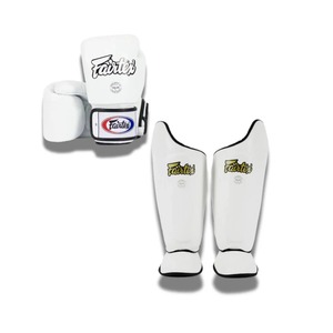 ชุดฝึกซ้อมคิกบ็อกซิ่ง Fairtex แบบปรับแต่งได้ คุณภาพสูง ถุงมือหนังแท้ สนับแข้ง MMA มวยไทย ที่จับมือ - Product Image 1