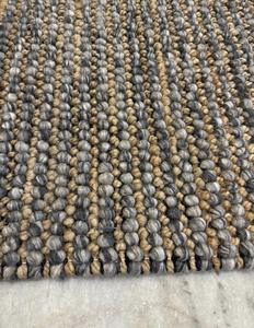 Tapis en laine à boucles épaisses, tissé à la main, abstrait et moderne, multicolore, en fibres naturelles, pour salon, taille personnalisée, écologique - Product Image 5