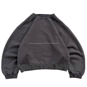 เสื้อครอปผ้าฝ้ายมีฮู้ดคอลูกเรือหลากสี100% นุ่มมากใส่สบายดีไซน์โอเวอร์ไซส์มีซิปสำหรับฤดูใบไม้ร่วง - Product Image 5