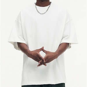 Camiseta Oversize de Corte Cuadrado para Hombre, de Algodón Grueso y Liso - Product Image 2